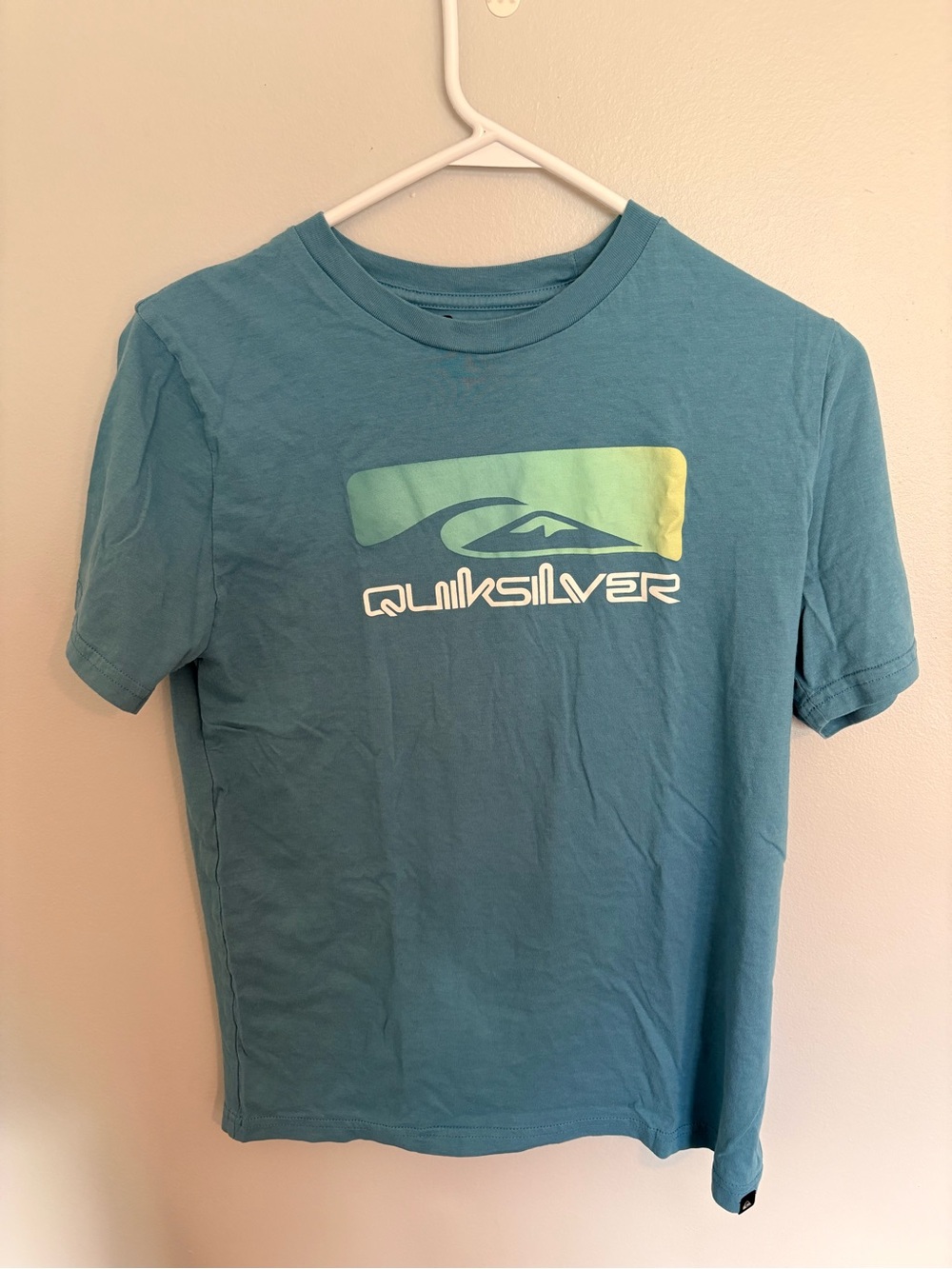 Quiksilver Men's Teal Logo Graphic Tee